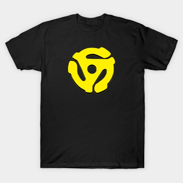 45 RECORD ADAPTER YELLOW T-Shirt by AMOS_STUDIO